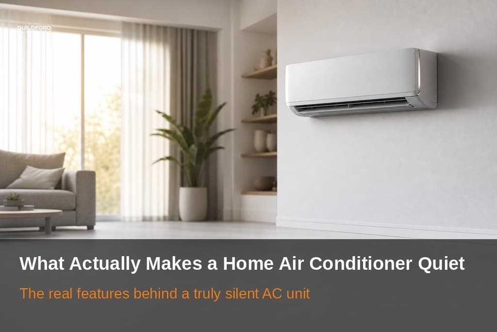 Quiet air-conditioning system in a residential room