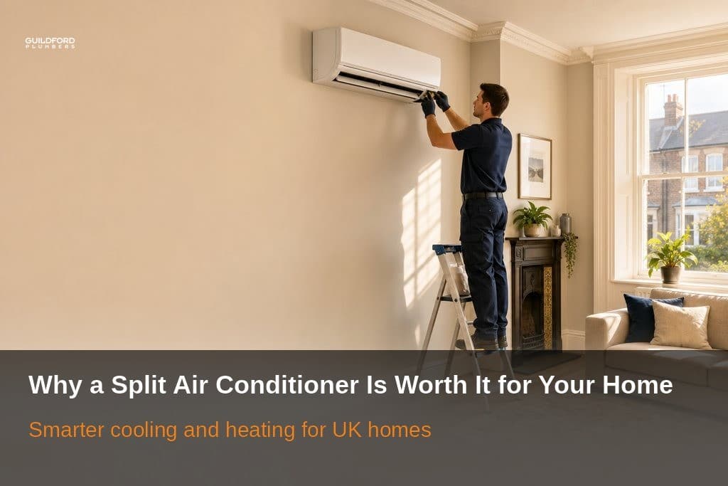 Split air-conditioning system installed in a home