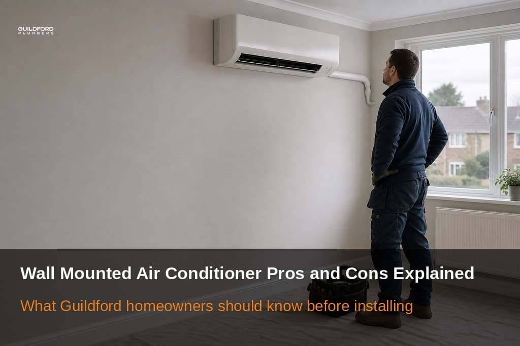 Wall-mounted air-conditioning system illustrating practical benefits and limitations