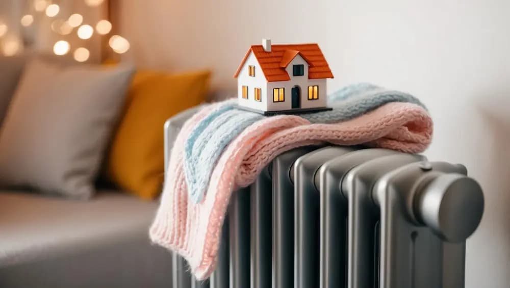 Warm radiator in a home representing a planned heating system change