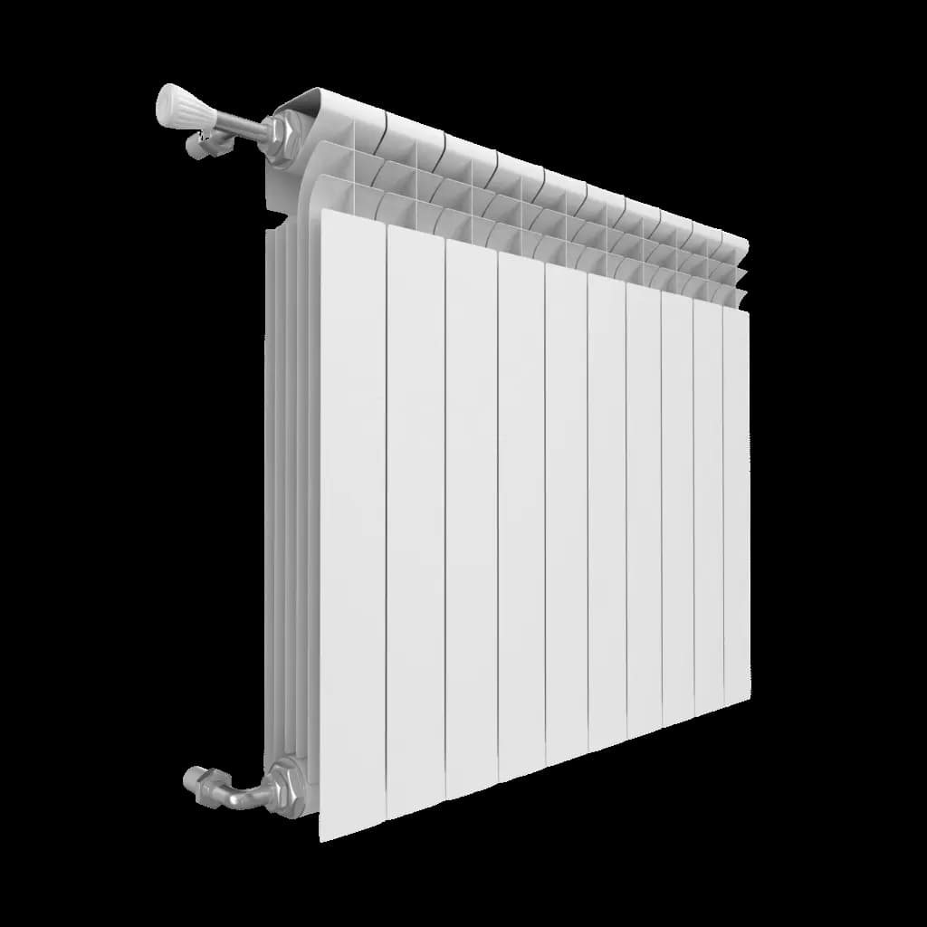 Isolated white panel radiator showing the heating appliance structure
