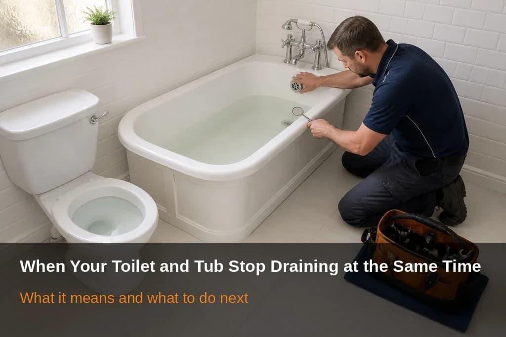 When Your Toilet and Tub Stop Draining at the Same Time